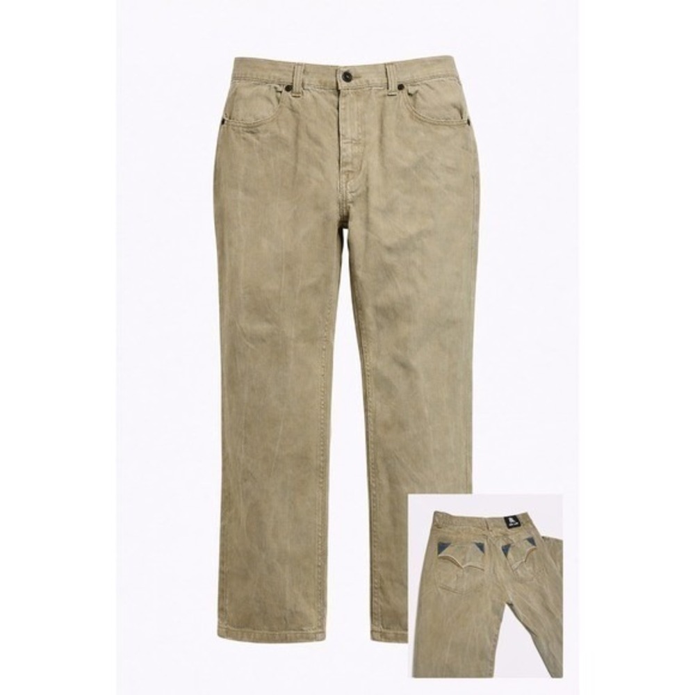 Red Ape Bape Mens 42x30 Khaki Baggy Straight Leg‎ Streetwear Pants Beige